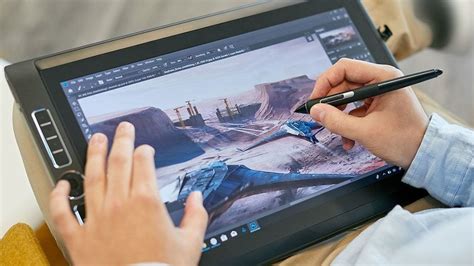 Ilustración de un artista creando un webtoon en su tableta