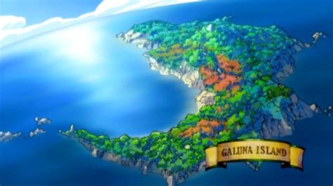 Mapa de la Isla Galuna en Fairy Tail