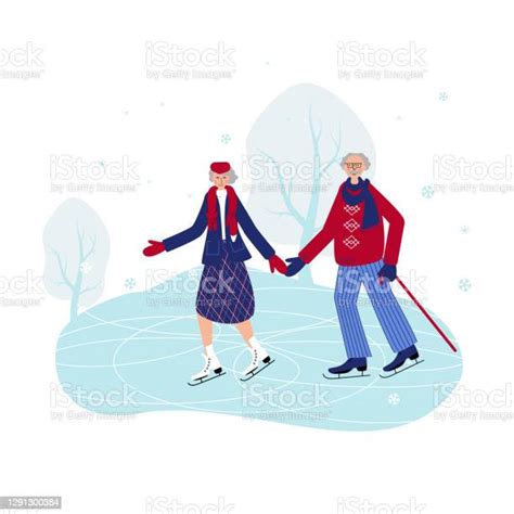 Ilustración de dos hombres patinando juntos