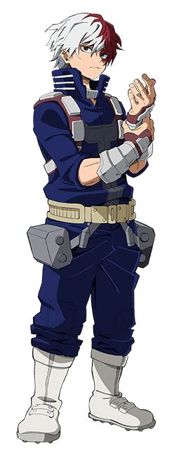 Shoto Todoroki en su traje de héroe