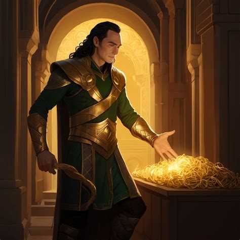 Loki acariciando el cabello de Thor mientras este duerme