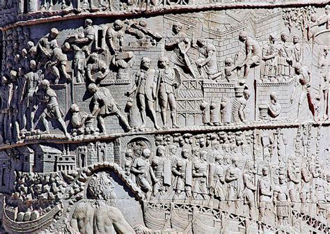 Relieve de la Columna de Trajano representando guerreros germánicos