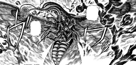 Guts luchando contra Rosine en su forma de apóstol