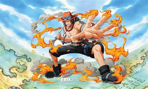 Retrato de Portgas D. Ace con su característico sombrero y sonrisa