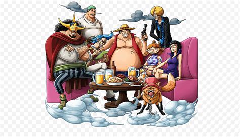 Ilustración de los Falsos Sombrero de Paja con expresiones cómicas