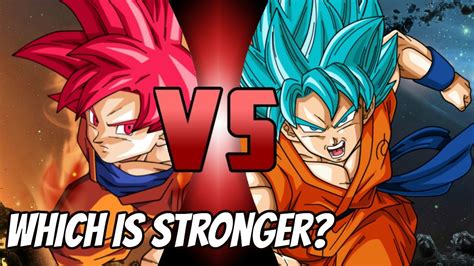 Comparación visual Super Saiyan God vs Super Saiyan Blue