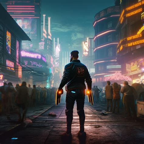 Ilustración de un personaje masculino atractivo en un entorno urbano nocturno