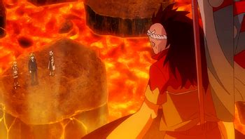 Ilustración de las magas celestiales luchando contra Uosuke