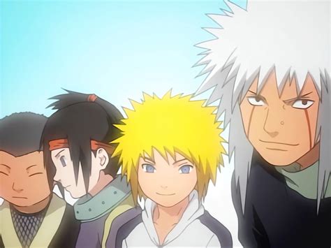 El Equipo Jiraiya: Jiraiya, Minato Namikaze y otros ninjas
