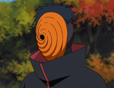 Obito Uchiha como Tobi con máscara naranja