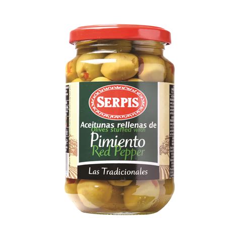 Variedad de aceitunas rellenas de Serpis