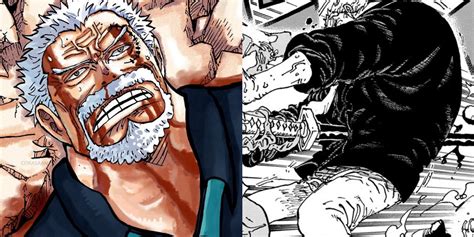 Garp protegiendo a Koby de Shiryu