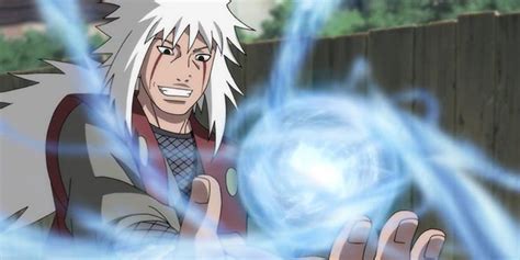 Jiraiya enseñando Rasengan a Naruto