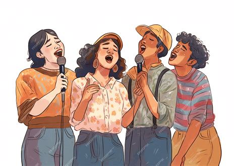 Ilustración de Uta cantando