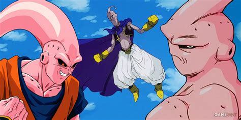 Personajes de Dragon Ball Z enfrentándose a Majin Buu