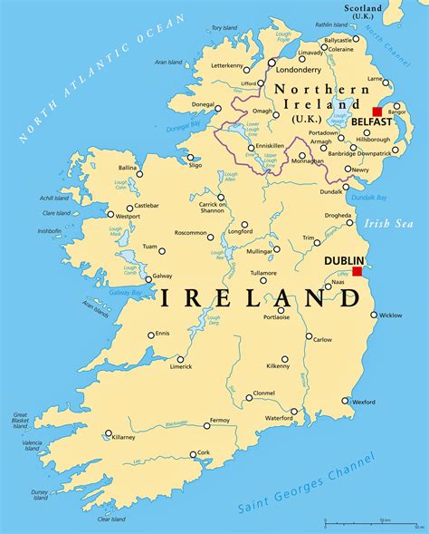 Mapa de Irlanda