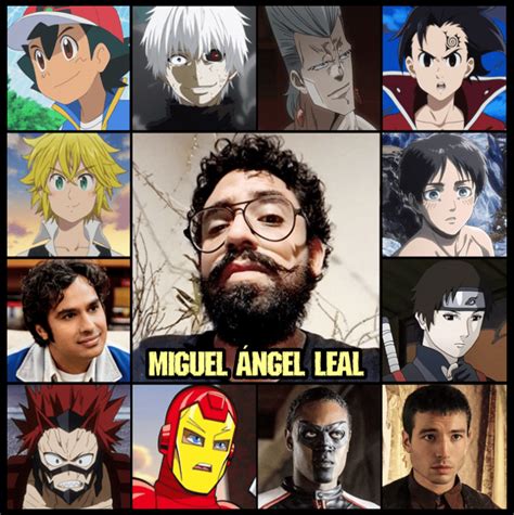 Collage de personajes doblados por Miguel Ángel Leal