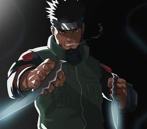 Asuma Sarutobi luchando con sus dagas