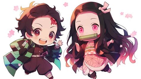 Retrato de Tanjiro Kamado con Nezuko