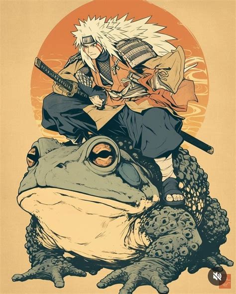 Ilustración de Jiraiya en estilo Kabuki