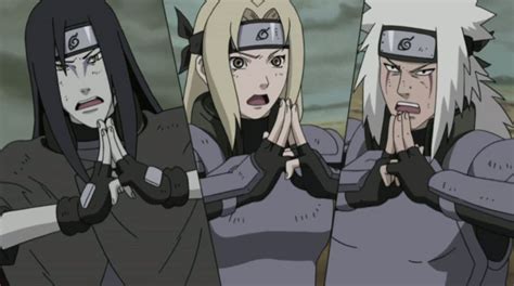 Los Tres Ninjas Legendarios: Jiraiya, Tsunade y Orochimaru