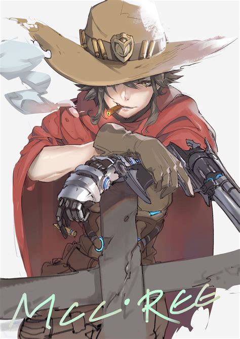 Fanart de McCree en estilo anime