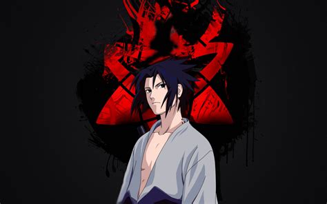 Ilustración de Sasuke Uchiha en su etapa adulta, con su característico Sharingan.