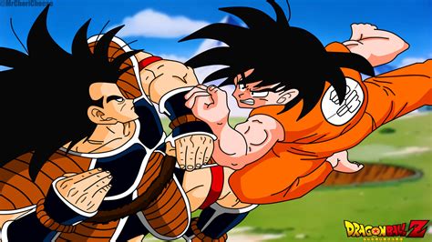 Goku luchando contra Raditz