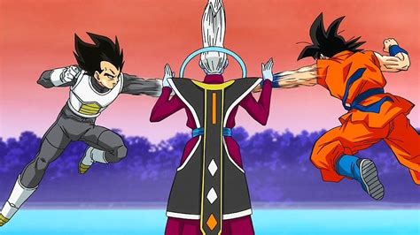 Goku y Vegeta entrenando con Wiss