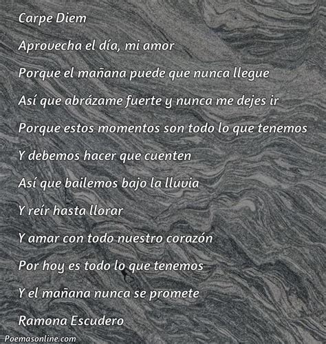 Poemas y Carpe Diem