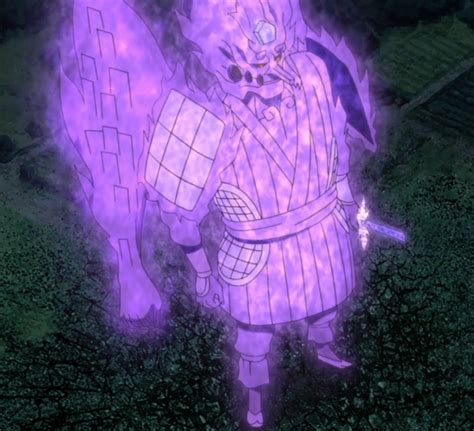 Sasuke deteniendo a Naruto dentro del Susanoo