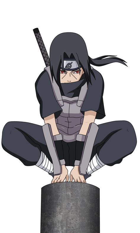 Itachi joven hablando con Orochimaru