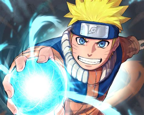 Naruto usando el Rasengan
