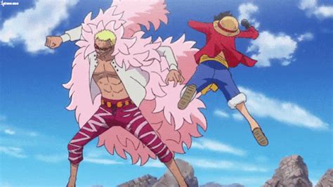 Monkey D. Luffy vs. Donquixote Doflamingo en batalla