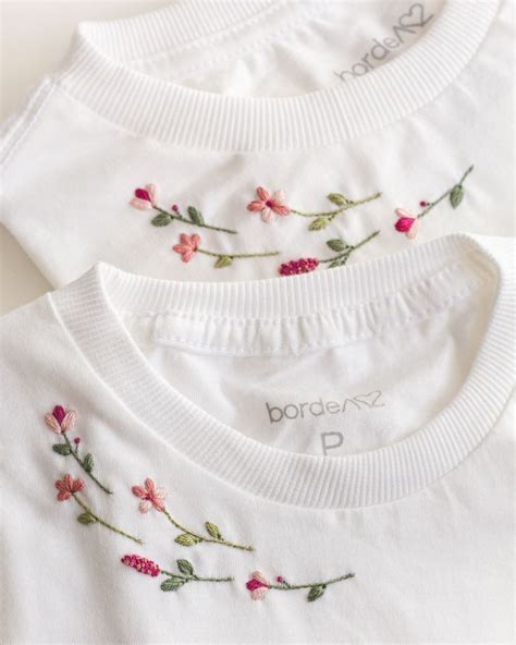 Diseño detallado de camiseta bordada
