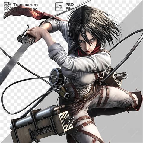 Mikasa Ackerman luchando contra un Titán
