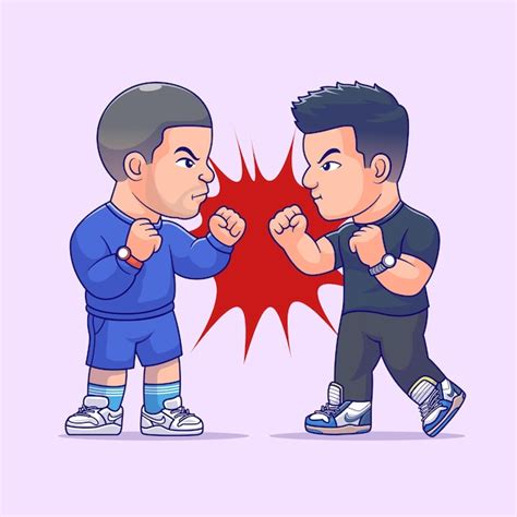 Ilustración de una pelea intensa entre dos personajes.