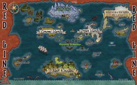 Mapa del mundo de One Piece destacando el Triángulo de las Bermudas