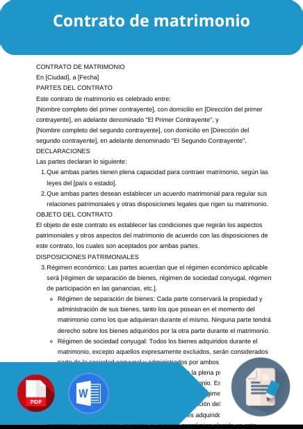 Imagen de un contrato de matrimonio con sellos