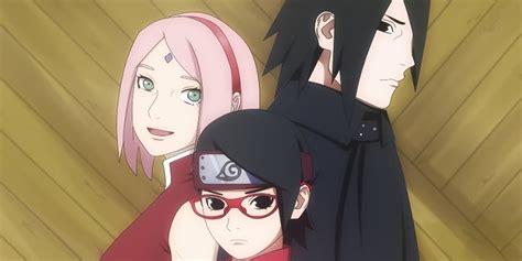 Sakura y Sasuke como familia