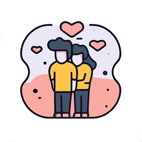 Ilustración de parejas enamoradas en estilo manhwa