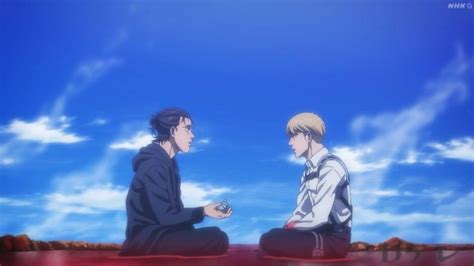 Armin y Eren conversando