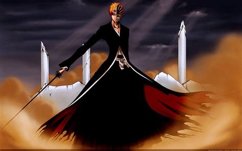 Ichigo Kurosaki con su Zangetsu en forma Bankai