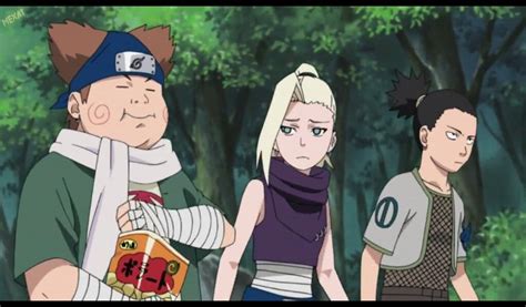 Shikamaru Nara, Choji Akimichi e Ino Yamanaka