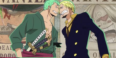 Sanji y Zoro peleando espalda con espalda