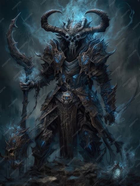 Ilustración de demonios de Tartaros usando magia oscura
