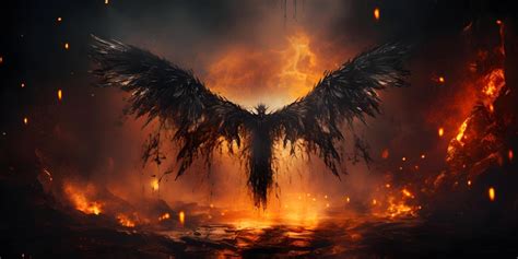 ángel con alas oscuras