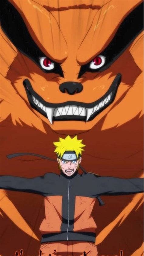 Ilustración de Naruto en su forma de Kurama