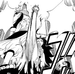 Romeo animando a Gajeel durante la batalla contra Aldoron