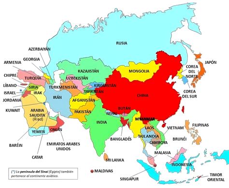 Mapa de Asia con países productores de BL destacados